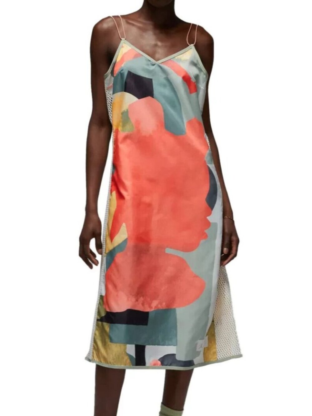 Women's Air Jordan x Bephies Beauty Supply Slip Dress Grey DR1897-033 Size S
